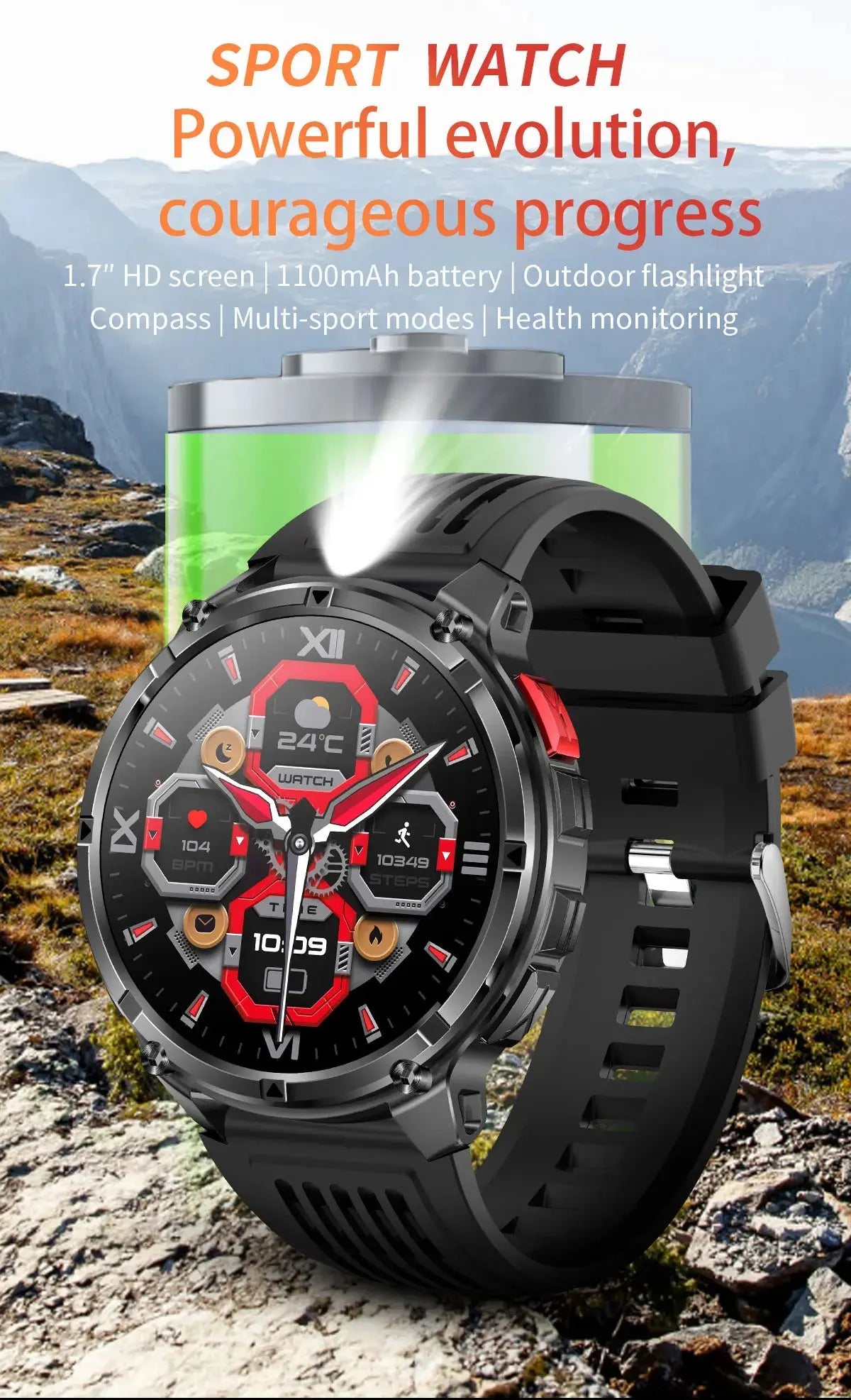 2026 New T-Rex3 Ultra 1100Mah Military Smart Watch Men 1.7" - Planet4Shopping